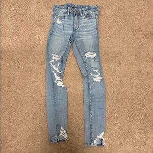 American Eagle Outfitters Light Blue Skinny Jeans